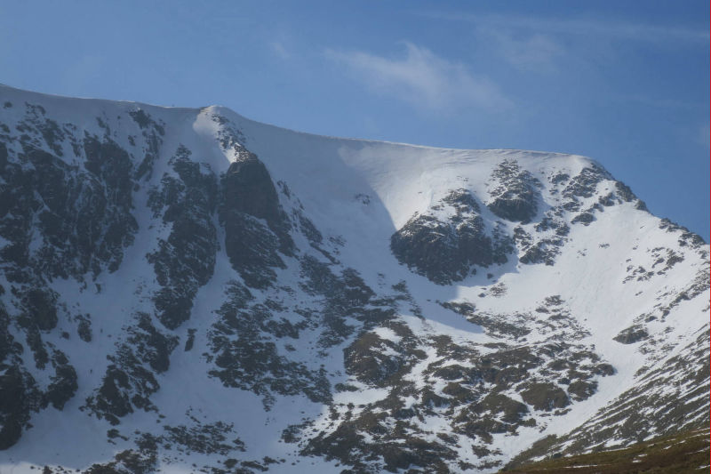 Helvellyn to Red Tarn ski descent. 